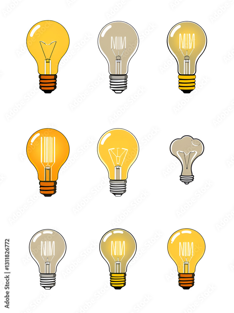 Light bulb icon set Light bulb icon set