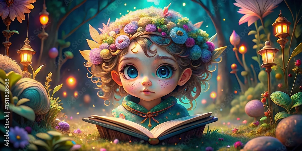 Fototapeta premium Whimsical Journal Illustrations: Charming Characters with High Depth of Field
