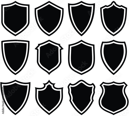 Set of Shield icons , Protect shield,Vector illustration.   