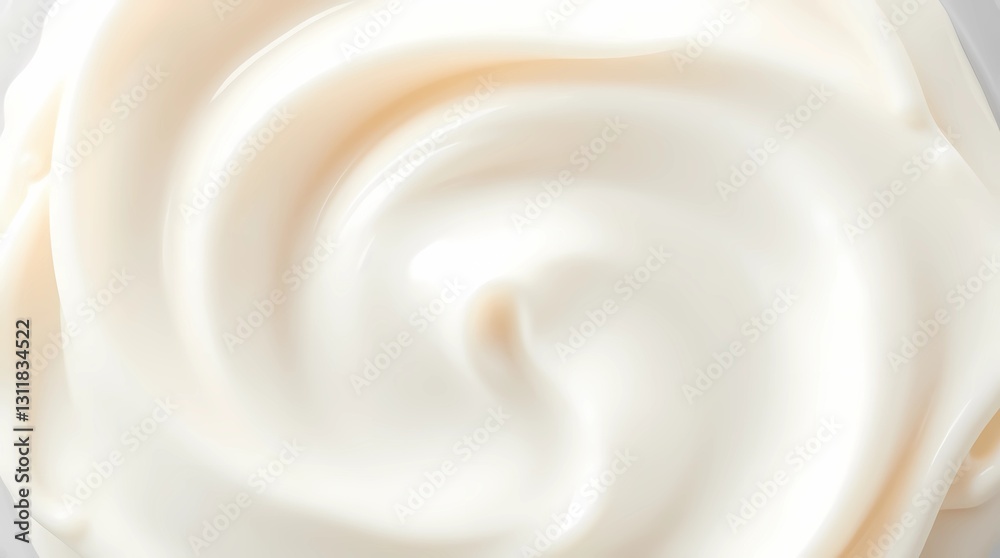 Close-up of smooth skincare cream texture with soft lighting and clean, minimal background Close-up of smooth skincare cream texture with soft lighting and clean, minimal background
