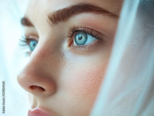Beauty portrait of a young woman cosmetic procedures rhinoplasty deviated nasal septum skin care concept