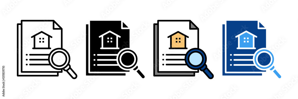 House Hunting Icon Set Multiple Style Collection House Hunting Icon Set Multiple Style Collection
