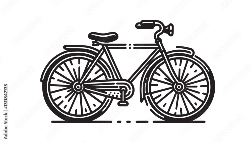 Continuous one single minimal line drawing bicycle Continuous one single minimal line drawing bicycle