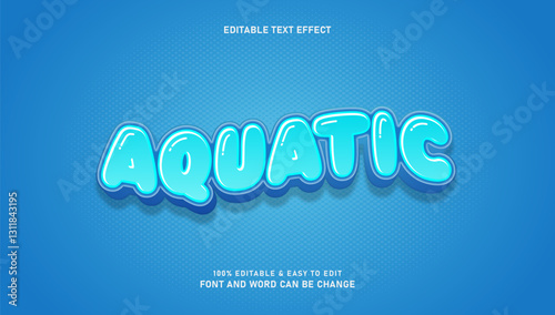 Editable aquatic text effect