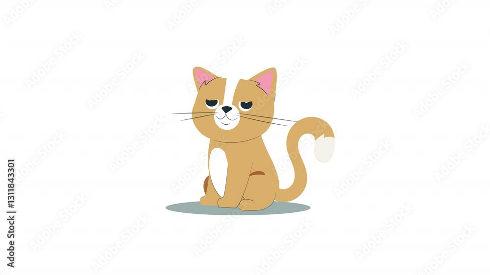 A delightful animated cat with a playful personality, perfect for fun and cute designs. A delightful animated cat with a playful personality, perfect for fun and cute designs.