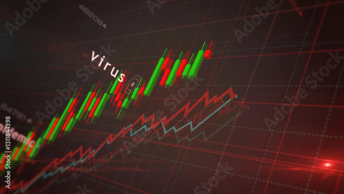 Obraz na płótnie Virus infections charts and graphs diagram w salonie