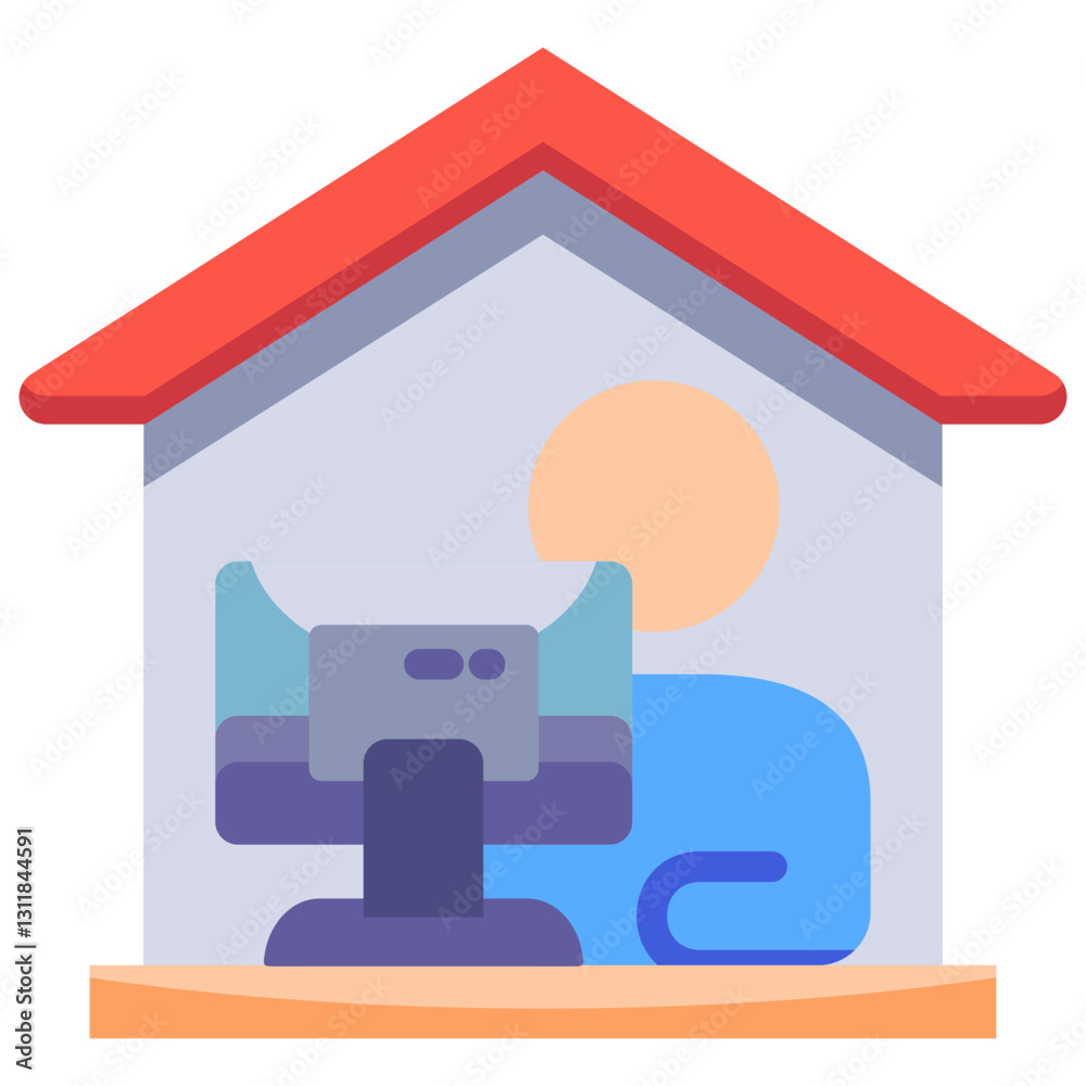 Fototapeta premium Home Office Icon