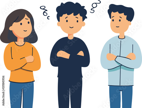 Three People with Arms Crossed