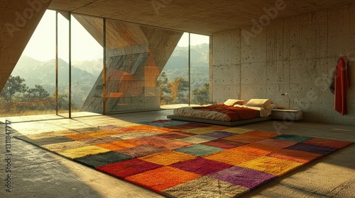Modern Bedroom with Mountain View (1)