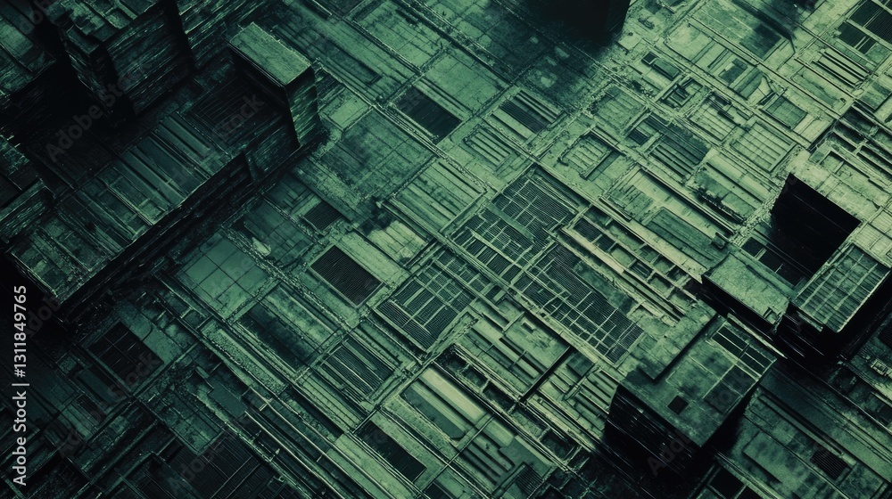 Obraz premium Isometric rendering showing complex interconnected futuristic architecture