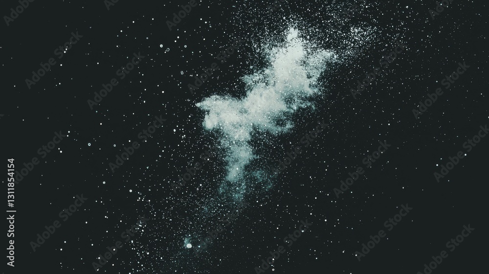 Fototapeta premium Futuristic wave patterns emerge from a dark backdrop, as vibrant neon lines and dots converge to create a stunning digital landscape that represents technology, science, or communication