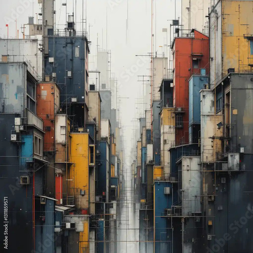 abstrack art of city landscape