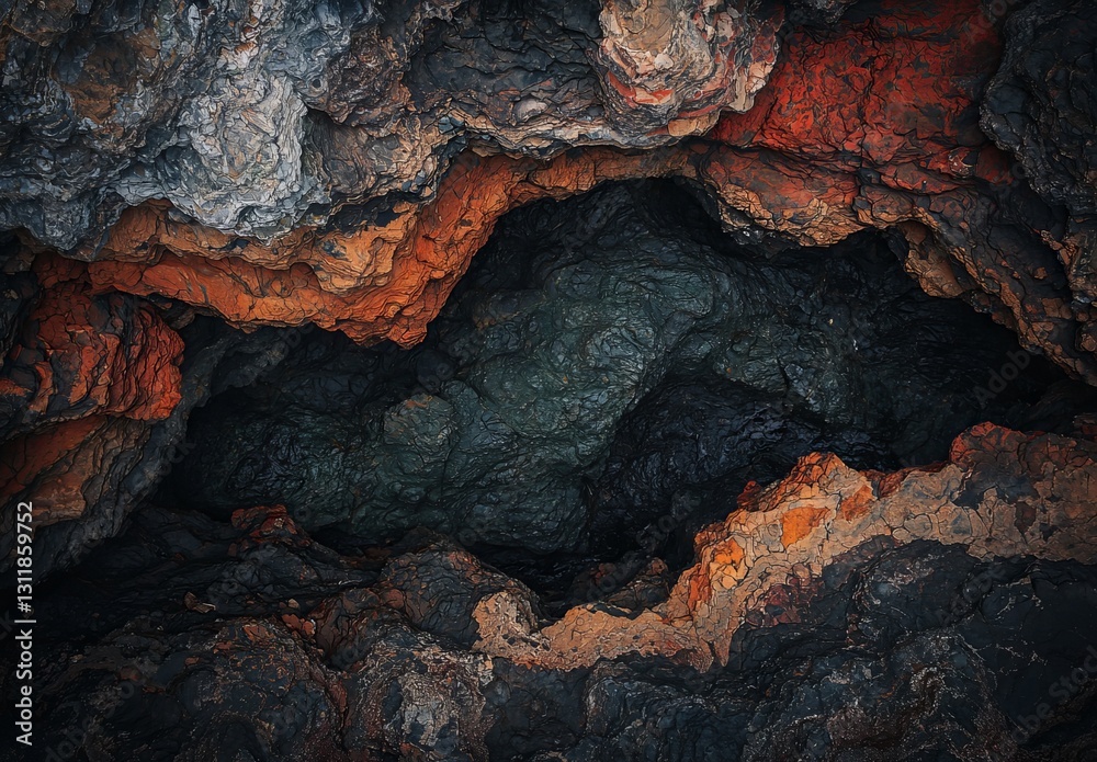 The rock surface features an amazing view of abstract formations The rock surface features an amazing view of abstract formations