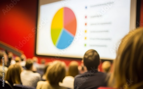 presentation on projection screen 