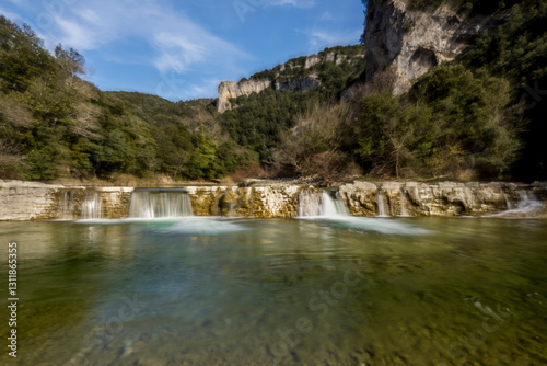 Trou de la lune in the Ibie valley in Ardèche, France