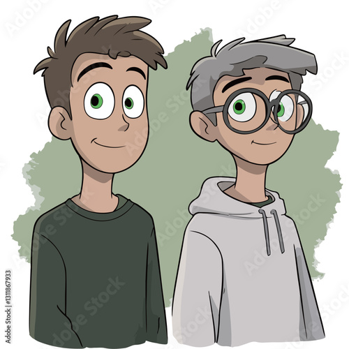 Cartoon of Two Boys