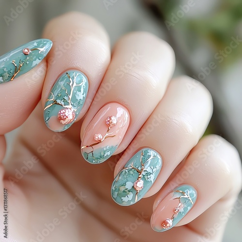 nail art of mermaid tea party,gorgeous and dreamy,nails and accesories