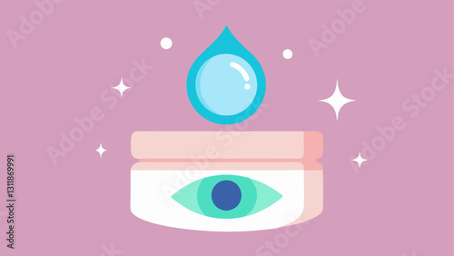 These descriptions can be used to guide the creation of vector illustrations that convey the concept of a firming eye cream with exosomes effectively.