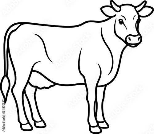 black and white cow