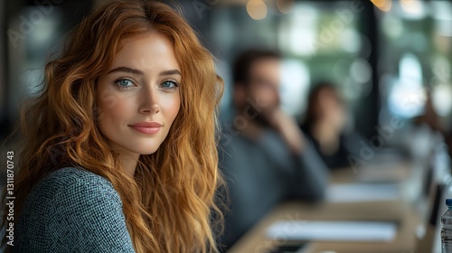 Wallpaper Mural Corporate professionals in a meeting discussing future innovations, business growth strategies, digital transformation Torontodigital.ca