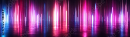 Wallpaper Mural Blurred neon reflections merging into an abstract glowing background, perfect for techinspired visuals Torontodigital.ca