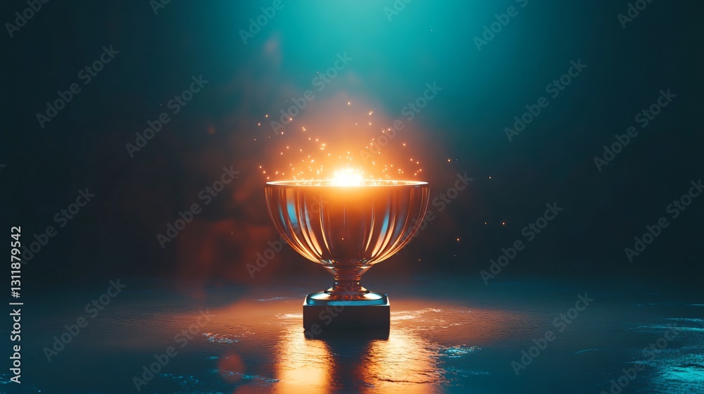 Fototapeta premium Success Trophy: Achievement for Growth