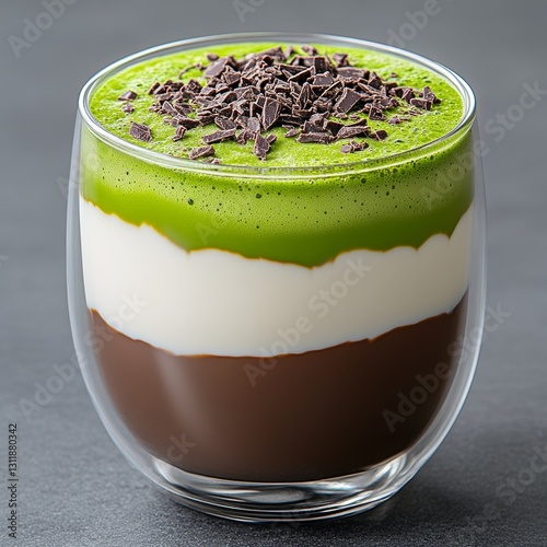 A Matcha Chocolate Tea. Generative AI photo