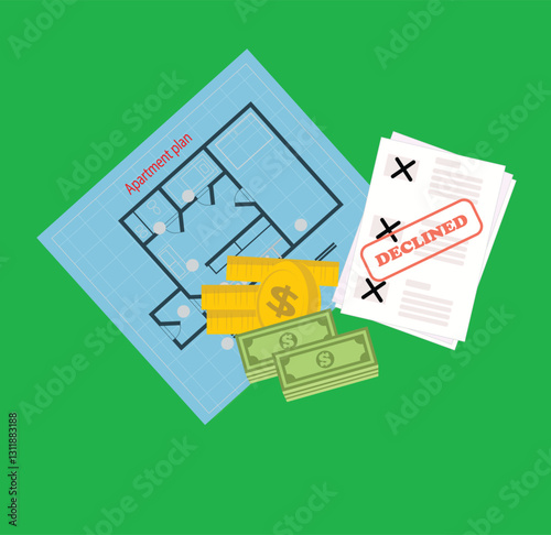 declined loan application for apartment