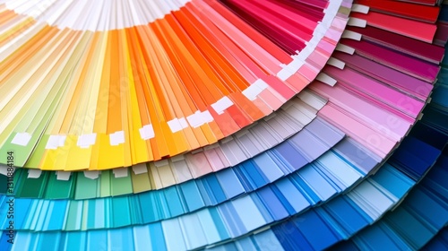 Circular Color Swatches Displaying a Vibrant Spectrum of Hues