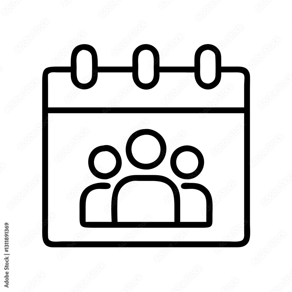 meeting schedule icon, meeting schedule line art - simple line art of meeting schedule, perfect for meeting schedule logos and icons meeting schedule icon, meeting schedule line art - simple line art of meeting schedule, perfect for meeting schedule logos and icons