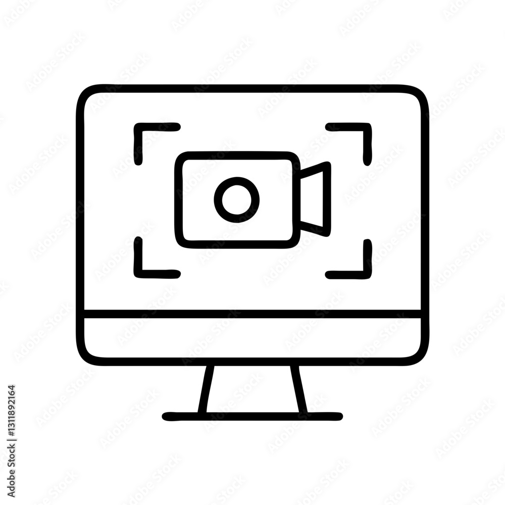 screen recording icon, screen recording line art - simple line art of screen recording, perfect for screen recording logos and icons screen recording icon, screen recording line art - simple line art of screen recording, perfect for screen recording logos and icons