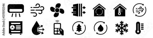 air conditioner icon. HVAC icon.