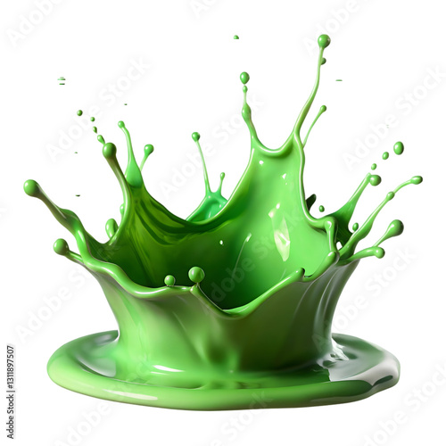green paint splash