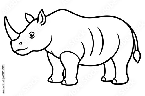 Modern Rhino Outline