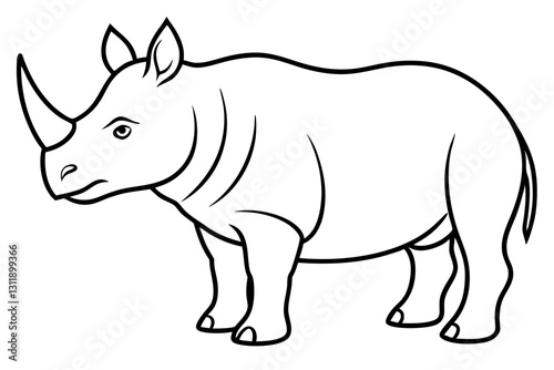 Modern Rhino Outline