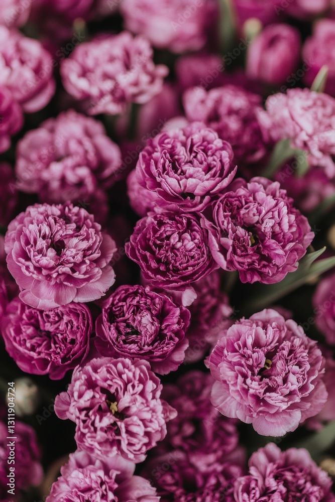 Beautiful arrangement of pink tulips in a circular design, celebrating spring with vibrant colors and lively blooms