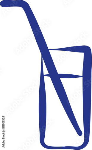 A hand drawn illustration of a glass of lemonade
