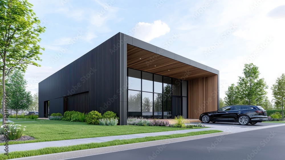 Modern Black House Exterior, Luxury Home Design Modern Black House Exterior, Luxury Home Design
