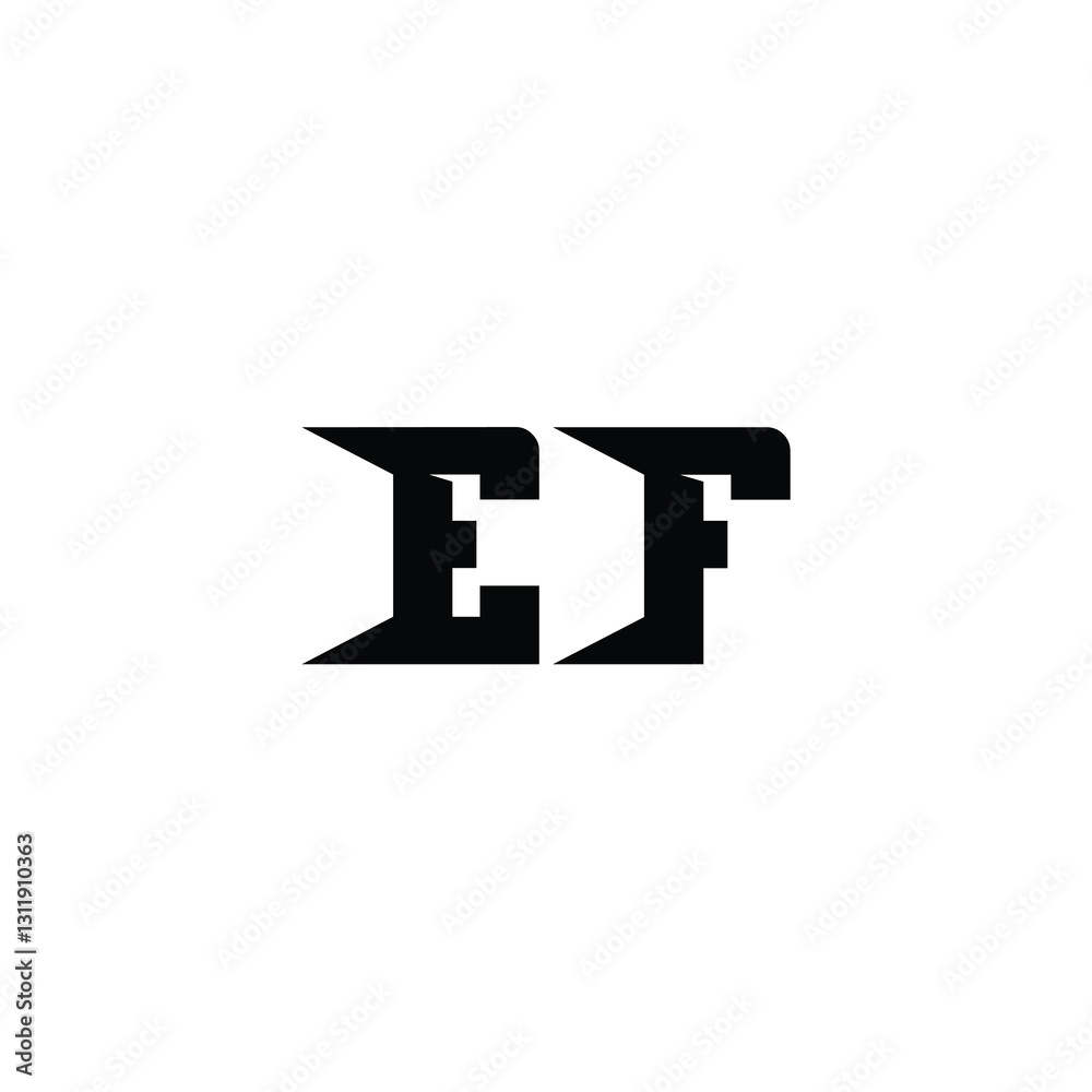EF monogram logo design letter text name symbol monochrome logotype alphabet character simple logo EF monogram logo design letter text name symbol monochrome logotype alphabet character simple logo