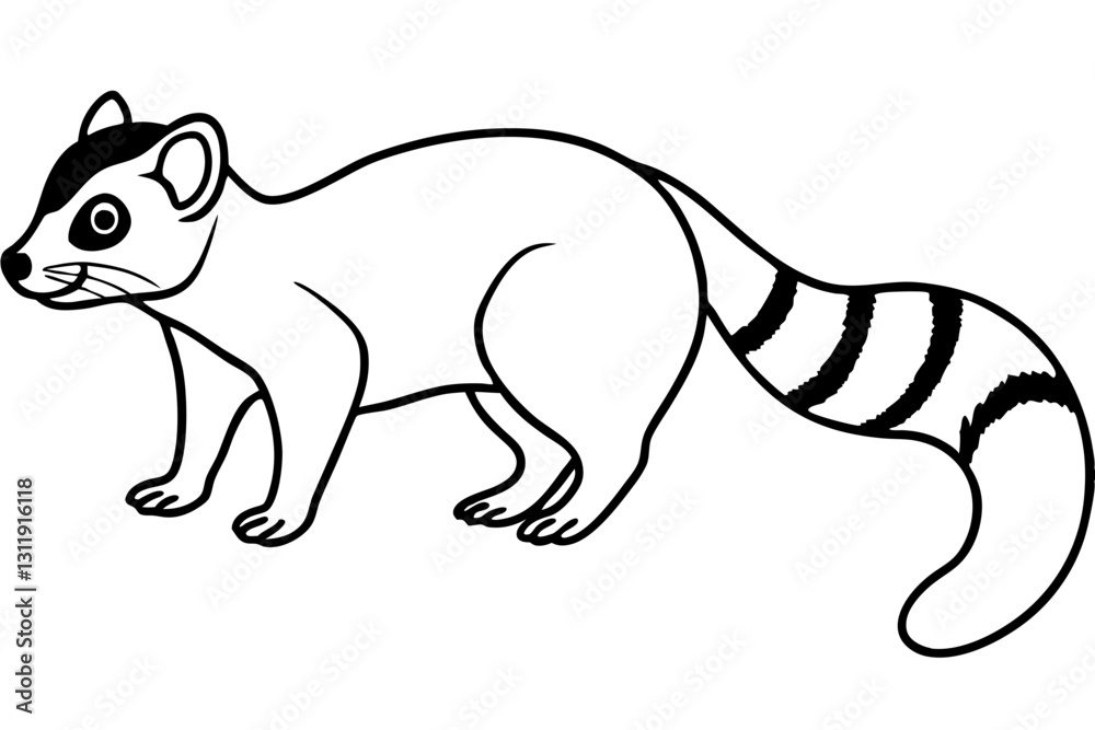 Obraz premium Ringtail Silhouette