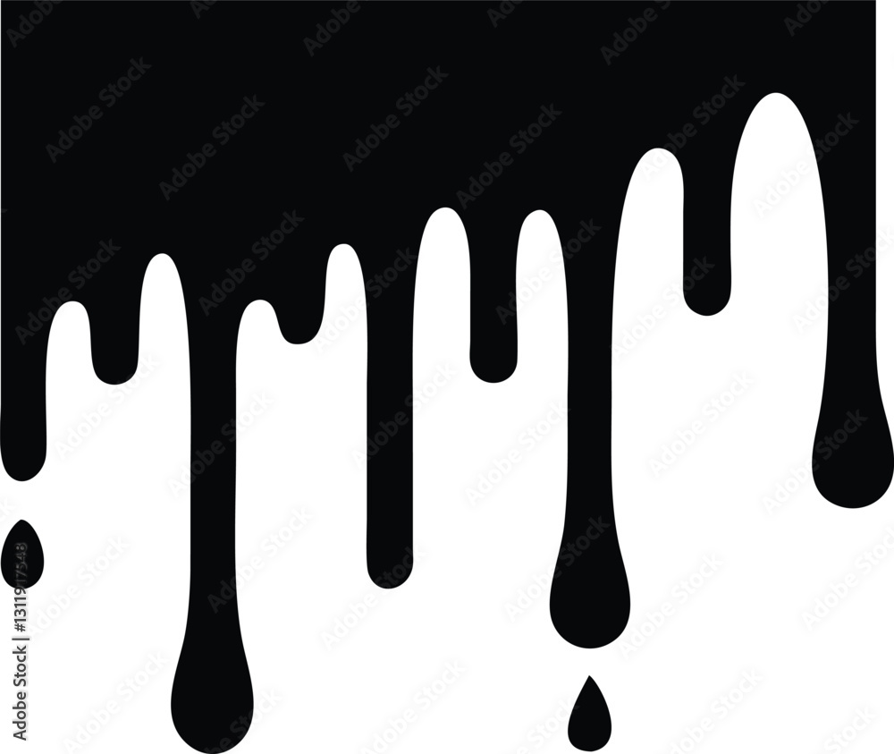 black paint dripping