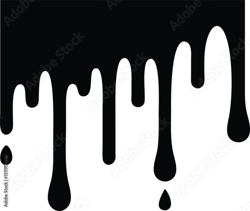 black paint dripping