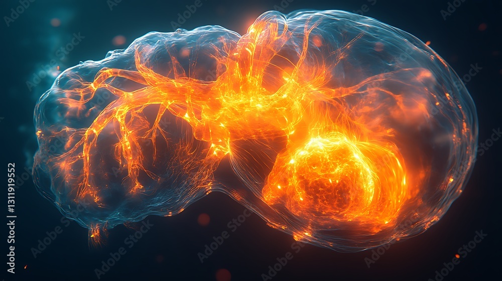 Abstract fiery nebula, glowing plasma orb. Abstract fiery nebula, glowing plasma orb.