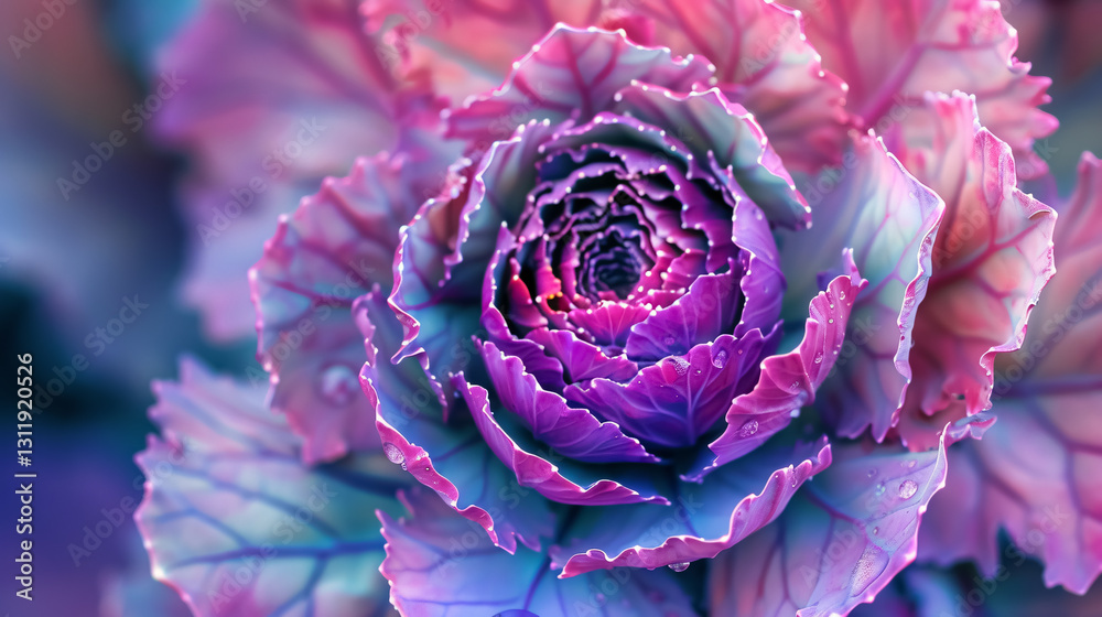 Obraz premium Cabbage Flower Close Up
