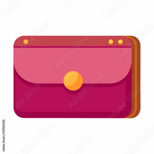 Wallet women s icon pink wallet design on white background