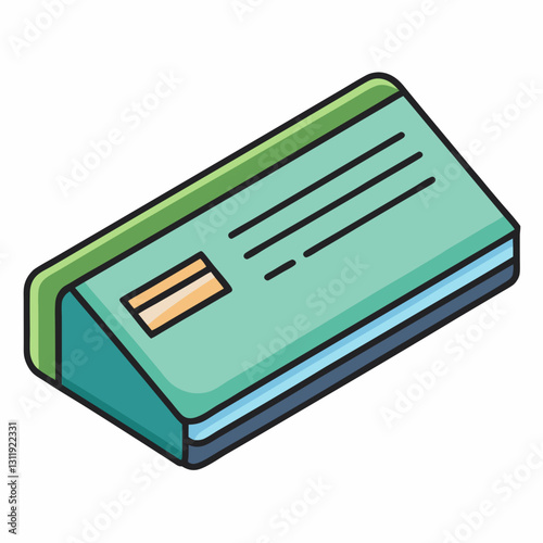 Checkbook icon on white background