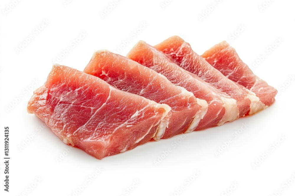 Yellowtail steak slice isolated on white background Yellowtail steak slice isolated on white background
