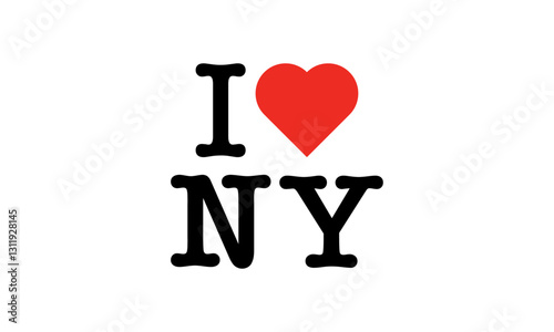 I Love NY New York Red Heart Lettering T-Shirt Sweatshirt Digital Lettering Vector Design	