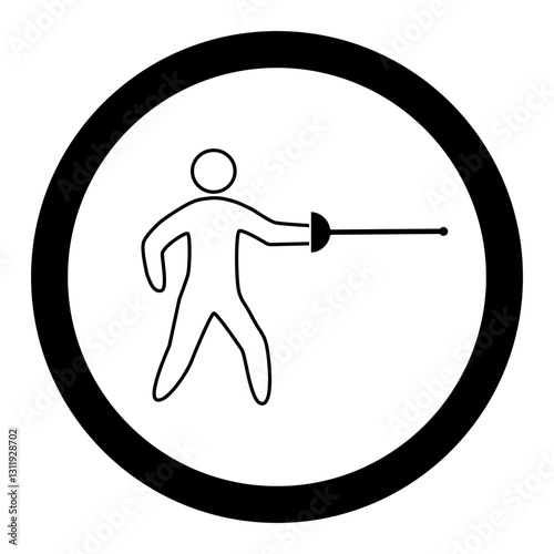 Fencer Engaged in Combat Icon