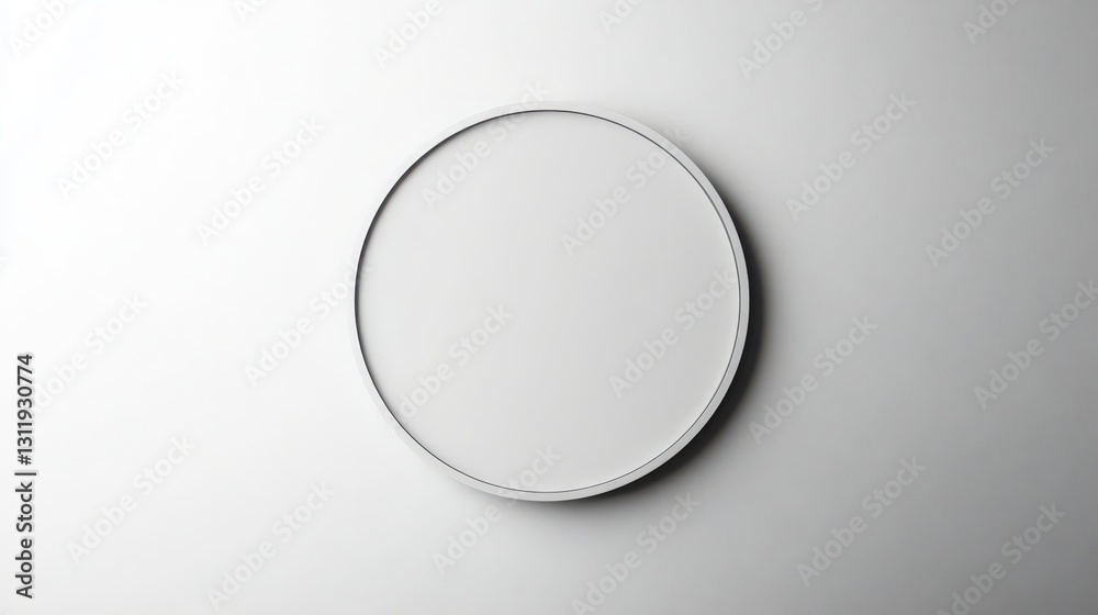 Contemporary White Circular Element with Subtle Shadowing for Interface Design Contemporary White Circular Element with Subtle Shadowing for Interface Design
